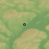 Shaded relief of the 45 km around Nakkerud, drawn from the GMTED2010 grid
