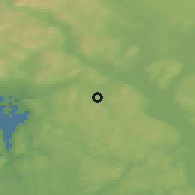 Shaded relief of the 45 km around Neskollen, drawn from the GMTED2010 grid