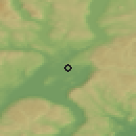 Shaded relief of the 45 km around Norderhov, drawn from the GMTED2010 grid