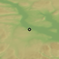 Shaded relief of the 45 km around Nordlia, drawn from the GMTED2010 grid