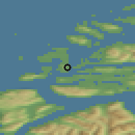 Shaded relief of the 44 km around Nordstrand, drawn from the GMTED2010 grid