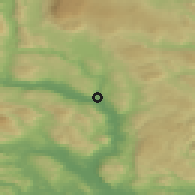 Shaded relief of the 45 km around Notodden, drawn from the GMTED2010 grid