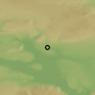 Shaded relief of the 45 km around Nydal, drawn from the GMTED2010 grid