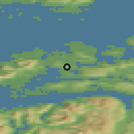 Shaded relief of the 41 km around Oppeid, drawn from the GMTED2010 grid