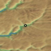 Shaded relief of the 45 km around Øvre Årdal, drawn from the GMTED2010 grid