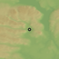 Shaded relief of the 45 km around Prestegårdshagen, drawn from the GMTED2010 grid
