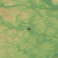 Shaded relief of the 46 km around Preststranda, drawn from the GMTED2010 grid