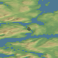 Shaded relief of the 41 km around Ramsund, drawn from the GMTED2010 grid