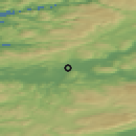 Shaded relief of the 43 km around Ranemsletta, drawn from the GMTED2010 grid
