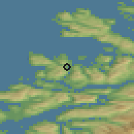 Shaded relief of the 44 km around Raudeberg, drawn from the GMTED2010 grid
