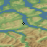 Shaded relief of the 44 km around Rausand, drawn from the GMTED2010 grid