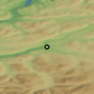 Shaded relief of the 44 km around Rindal, drawn from the GMTED2010 grid