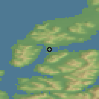 Shaded relief of the 41 km around Risøyhamn, drawn from the GMTED2010 grid