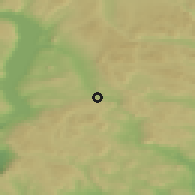 Shaded relief of the 45 km around Roa Lunner, drawn from the GMTED2010 grid