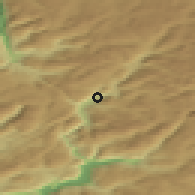 Shaded relief of the 45 km around Røldal, drawn from the GMTED2010 grid