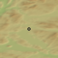 Shaded relief of the 43 km around Røyrvik, drawn from the GMTED2010 grid