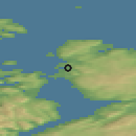 Shaded relief of the 40 km around Rypefjord, drawn from the GMTED2010 grid