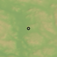 Shaded relief of the 45 km around Bergesiden, drawn from the GMTED2010 grid