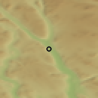 Shaded relief of the 44 km around Bergset, drawn from the GMTED2010 grid