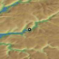 Shaded relief of the 45 km around Seimsdalen, drawn from the GMTED2010 grid