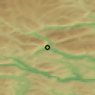Shaded relief of the 46 km around Seljord, drawn from the GMTED2010 grid