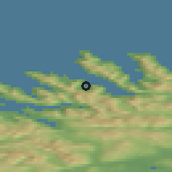 Shaded relief of the 41 km around Senjehopen, drawn from the GMTED2010 grid
