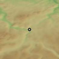 Shaded relief of the 44 km around Berkåk, drawn from the GMTED2010 grid