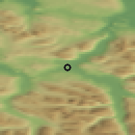 Shaded relief of the 41 km around Setermoen, drawn from the GMTED2010 grid