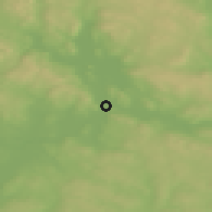 Shaded relief of the 45 km around Skarnes, drawn from the GMTED2010 grid