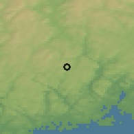 Shaded relief of the 46 km around Skarpengland, drawn from the GMTED2010 grid