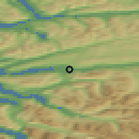 Shaded relief of the 44 km around Skei Surnadalsøra, drawn from the GMTED2010 grid