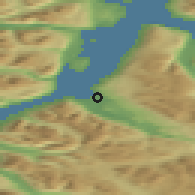 Shaded relief of the 41 km around Skibotn, drawn from the GMTED2010 grid