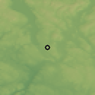 Shaded relief of the 45 km around Skjønhaug, drawn from the GMTED2010 grid