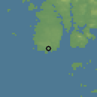Shaded relief of the 46 km around Skudeneshamn, drawn from the GMTED2010 grid