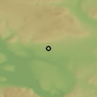 Shaded relief of the 45 km around Slemsrud, drawn from the GMTED2010 grid