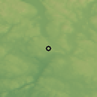 Shaded relief of the 45 km around Slitu, drawn from the GMTED2010 grid