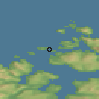 Shaded relief of the 41 km around Sommarøy, drawn from the GMTED2010 grid