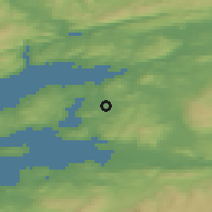 Shaded relief of the 43 km around Sparbu, drawn from the GMTED2010 grid