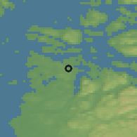 Shaded relief of the 46 km around Stavanger-Sandnes, drawn from the GMTED2010 grid