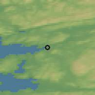 Shaded relief of the 43 km around Steinkjer, drawn from the GMTED2010 grid