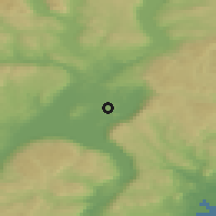 Shaded relief of the 45 km around Steinsåsen, drawn from the GMTED2010 grid