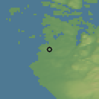 Shaded relief of the 46 km around Stenebyen, drawn from the GMTED2010 grid