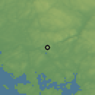 Shaded relief of the 46 km around Stikkaåsen, drawn from the GMTED2010 grid