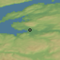 Shaded relief of the 44 km around Stjørdalshalsen, drawn from the GMTED2010 grid