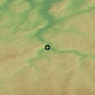 Shaded relief of the 44 km around Støren, drawn from the GMTED2010 grid