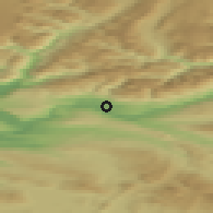 Shaded relief of the 42 km around Storforshei, drawn from the GMTED2010 grid