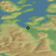 Shaded relief of the 41 km around Storslett, drawn from the GMTED2010 grid