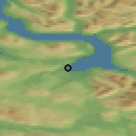 Shaded relief of the 41 km around Storsteinnes, drawn from the GMTED2010 grid