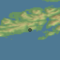 Shaded relief of the 41 km around Svolvær, drawn from the GMTED2010 grid