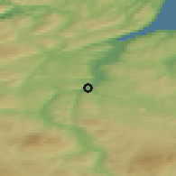 Shaded relief of the 44 km around Svorkmo, drawn from the GMTED2010 grid